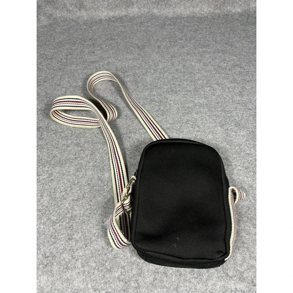 Tommy Hilfiger‎ Crossbody Camera Bag Small Black Striped Webbing Strap